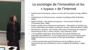 Séminaire "Innovation et Numérique", intervention de Francesca Musiani